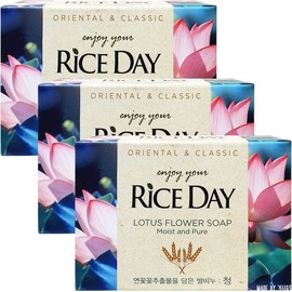 Rice Day Cleansing Soap 3 Pieces ~ Facial Soap Cleansing Natural Facial Soap Cleansing Natural / 라이스데이 비누 청 3개 ~세수비누 세안 클렌징 천연 세수비누 세안 클렌징 천연