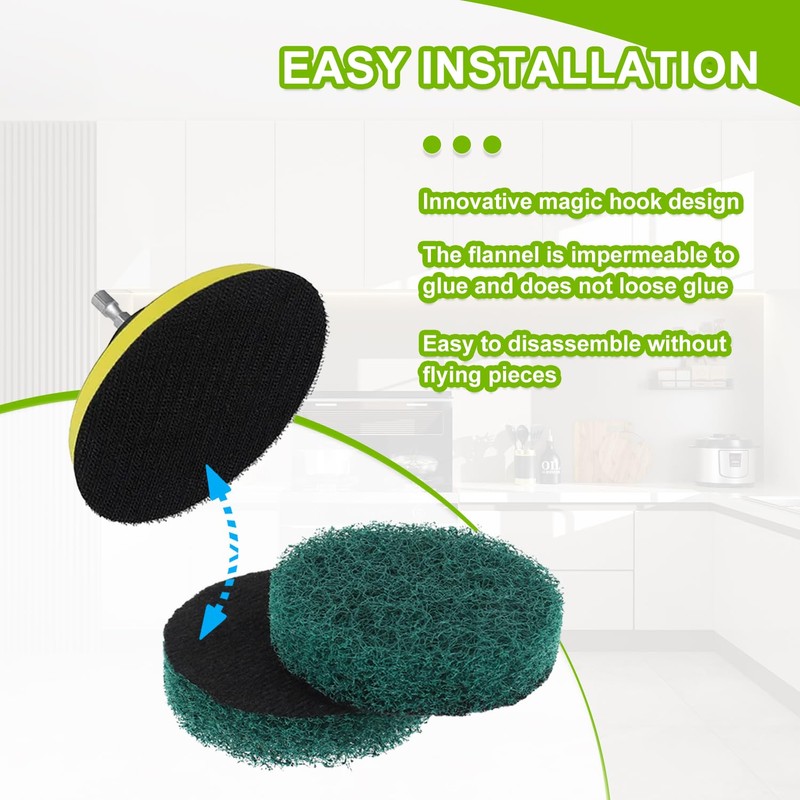 EPLZON 16pcs Kitchen Pads Power Scrubber Pads Set Electric Scrubber