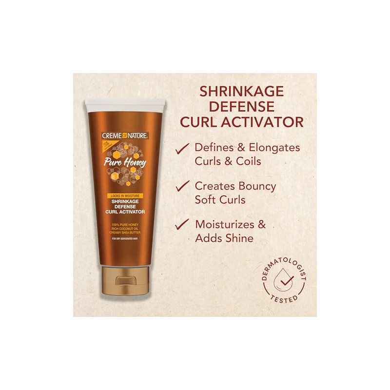 Creme Of Nature 7269128000 Pure Honey, Activador De Rizos 298Ml