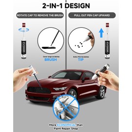 EVOOOR Rapid Red(D4) Touch Up Paint for Ford – Exact Match 2 in 1 Paint Pen for Chips and Nicks Repair