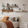 MBYD 24 Inch Floating Shelves, Picture Ledge Shelf, Natural Wood