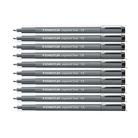 Staedtler Pigment Liner 308 Black 1.0 mm Pack of 10