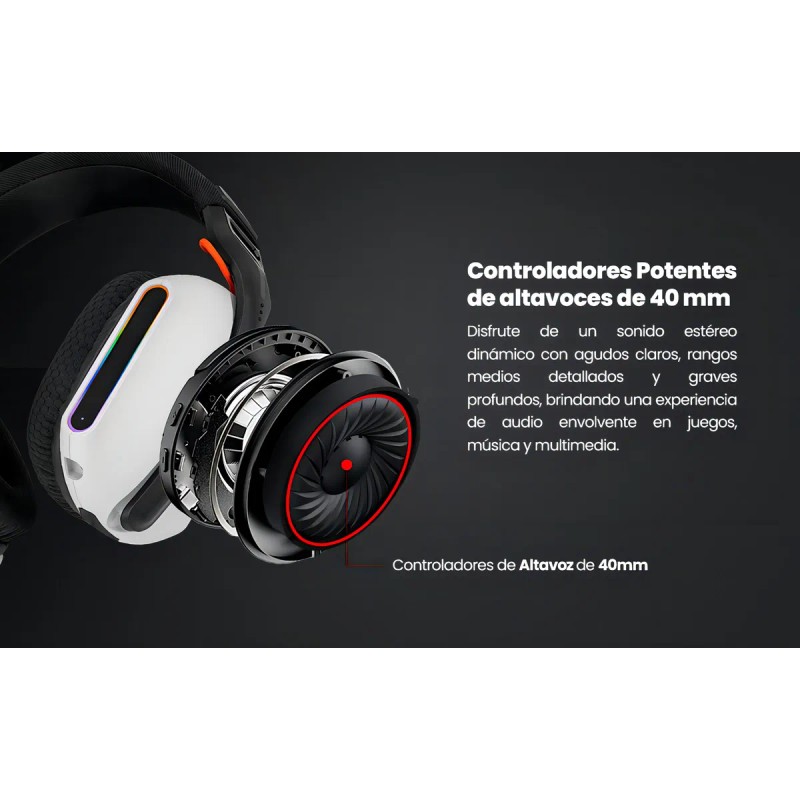Audífonos Gamer Diadema Alambrica, Gaming Headset Gamer, Con Microfono Desmontable,