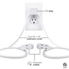 Ge 50657 Extension 12ft 3 contactos 2 en 1, Color