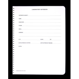 BookFactory Student Lab Notebook (Scientific Grid Format) - Standard No Carbon Copies 8.5'' x 11'', 100 Pages [Wire-O Bound] (LAB-100-WTG)