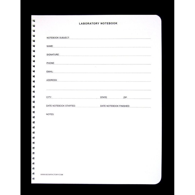 BookFactory Student Lab Notebook (Scientific Grid Format) - Standard No