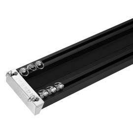 ZSHINE Heavy-Duty Curtain Conjoined Double Track rails Ceiling Mounting for Living Room Bedroom Room Divider (Black 13.1ft)