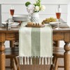 NICKLIN Table Runner with Handmade Tassels,33x183cm Table Runners for Dining