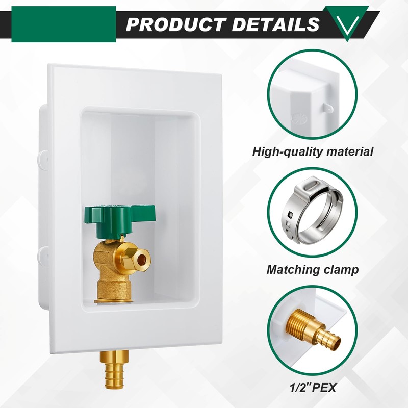 Hicarer 2 Set Ice Maker Outlet Box Pre Assembled Ice