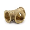 Tee Adapter 3/4" Female Pipe Thread Adapter Fittings Brass Connector