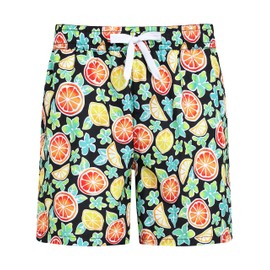 Kanu Surf Men's Standard Havana Swim Trunks (Regular & Extended Sizes), Citrus Black