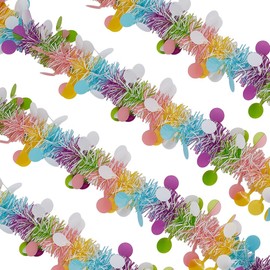 FINGERINSPIRE 2.19 Yards/2m Easter Theme Polyester Trim Ribbons 11.5cm Colorful Disc Decorative Trim Decorating Ribbon Party Decorative Ribbon for Wedding Birthday Party Craft Upholstery