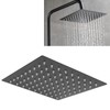 Stainless Steel Rainfall Shower Head Bathroom Square Top Ceiling Mount