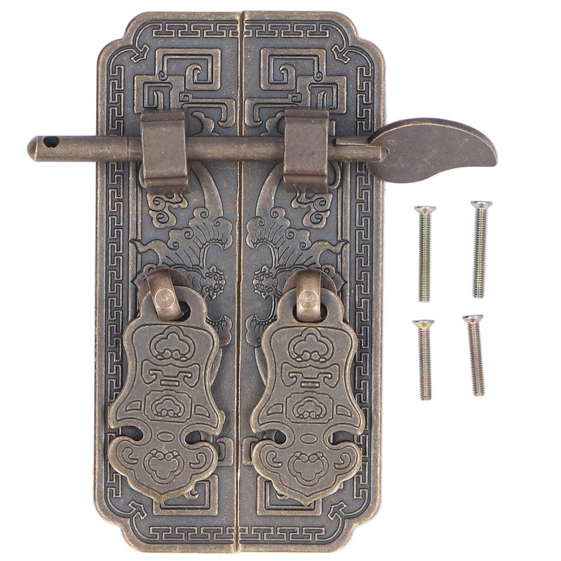Cabinet Faceplate Brass Material Bronze Auspicious Bat Pattern Retro Chinese