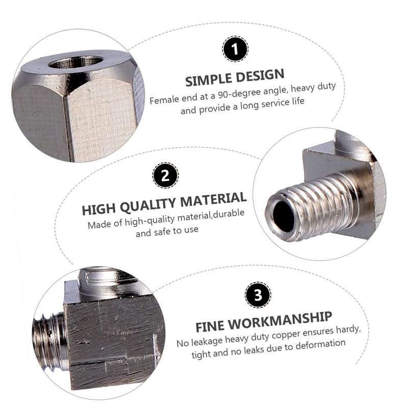 TEHAUX 3sets Quality 90 Degree Street Elbow Fitting Air Tank