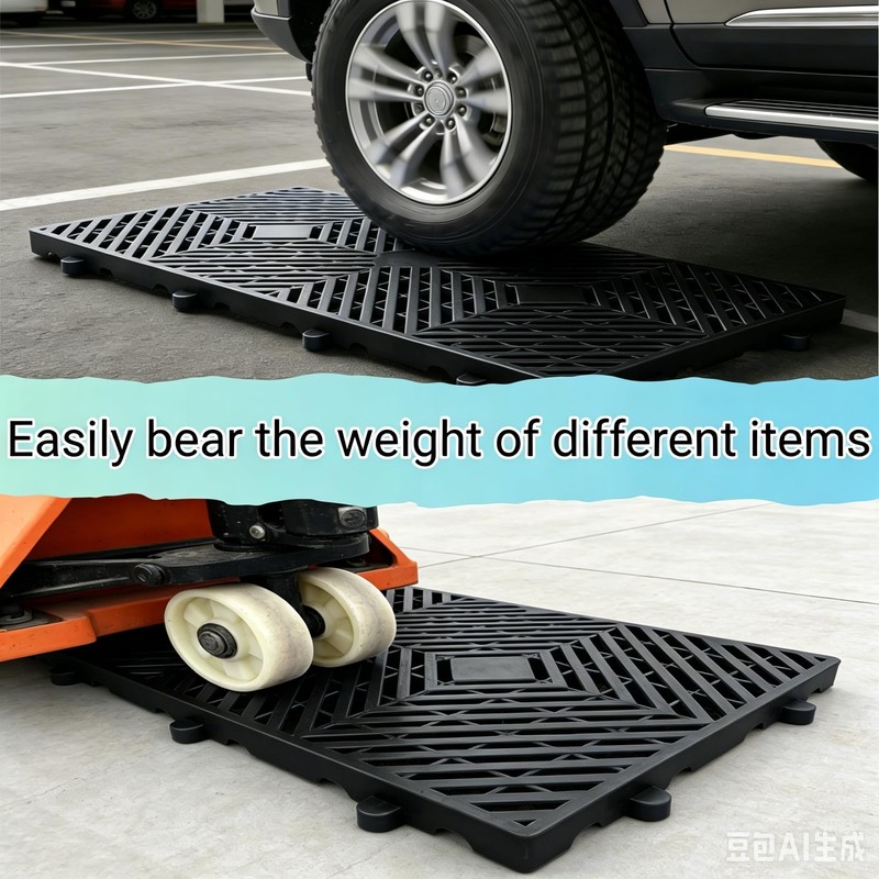 6 Pcs Heavy Duty Plastic Floor Pallets, 23.6x11.8x1.18 Inch Lightweight