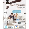 Sofucor Smart Solid Wood Ceiling Fan Phone/Voice/Re