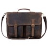 KomalC 18 Inch Leather briefcase Laptop Messenger Bags for Men