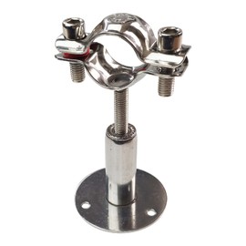 JENSWILL 2PCs Wall Mount Ceiling Pipe Support 304 Stainless Steel Adjustable Ceiling Pipe Bracket Clamp Pipe Straps Fit for Dia 25mm 3/4 inch Pipe Tube with Screws