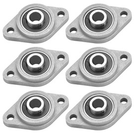 XAVSWRDE 6 Pieces KFL08 Pillow Block Bearings 8 mm Flange Bearings Self-Aligning Pillow Block Rhombic Flange Bearings Horizontal Zinc Alloy Ball Bearing Block for 3D Printer Inner Diameter 8 mm