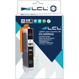 LCL Compatible Ink Cartridge CLI-581 BK CLI-581XL BK CLI-581BK XXL 1998C00112.5 ml (1 Black) Compatible with Canon Pixma TR7550 TR8550 TS6150 TS6151 TS6250 TS8150 TS8151 TS8152 TS8250 TS8251 TS9150