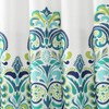 Lush Decor, Blue and Green Clara Shower Curtain-Fabric Colorful Boho