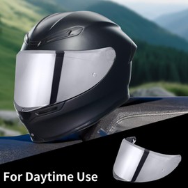 VCOROS K6 Helmet Visor Replacement - K6 Helmet Visor Motorcycle Face Shield Replacement for K6 K6s (Chrome Silver)