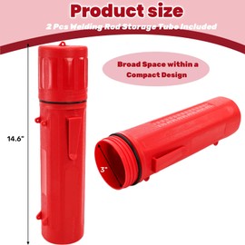 ZOOFOX 2 Pack Welding Rod Holder, 14" Carbon Steel Stick Electrode Storage Tube, Waterproof Welding Rod Canister for Keeping Welding Electrode Fresh and Dry, Welding Equipment