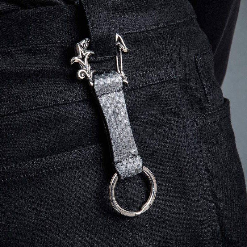 Artemis Classic ACLK0024 Floral Carabiner Keychain Python Men's Brand Jewelry
