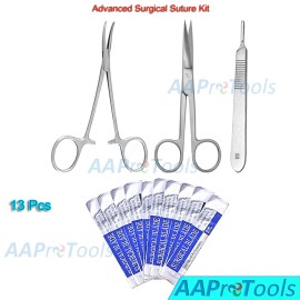 AA PRO Advanced Basic Surgical Suture Kit, Individual First Aid Bag Medical Trauma Kit