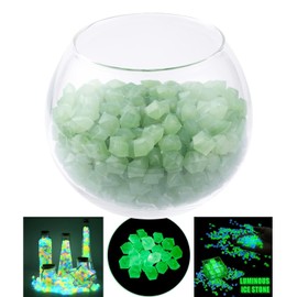 MacroHu Pack of 100 Bright Coloured Pebbles Stones for Garden Aquarium Stones Luminous Gravel Noctilucent Stones Decorative Stones Incandescent Pebbles Resin Fluorescent Pebbles Stones - White