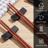 PLIGREAT 10 Pcs Black Chopsticks Rest Chinese Ceramic Chopsticks Holder