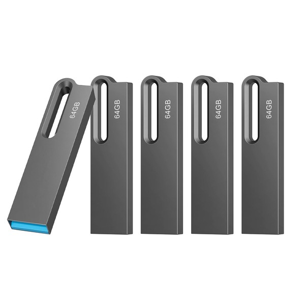 JOIOT USB Stick 64GB Flash Drive 5-Pack - High-Speed Data Storage and Easy Transfer