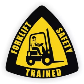 Unbranded/Generic 2pk Forklift Safety Trained Hard Hat Decals Helmet Stickers Fork Lift Tow Motor