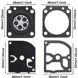 ZAMDOE RB-85 RB-40 Carburetor Rebuild Kit Fits for STIHL FS350 FS400 FS450 FS36 FS40 FS44 FS45 FS46 FS75 FS80 FS85 FS106 FS108 FS120 FS200 FS250 FS300 FH75 FC75 for ZAMA C1Q-S63 Carb Repair Kit