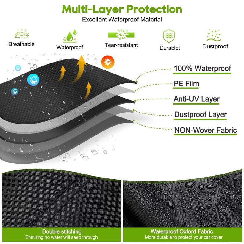 UTV Cover, Waterproof All Weather Sun-UV Snow Protector Universal for