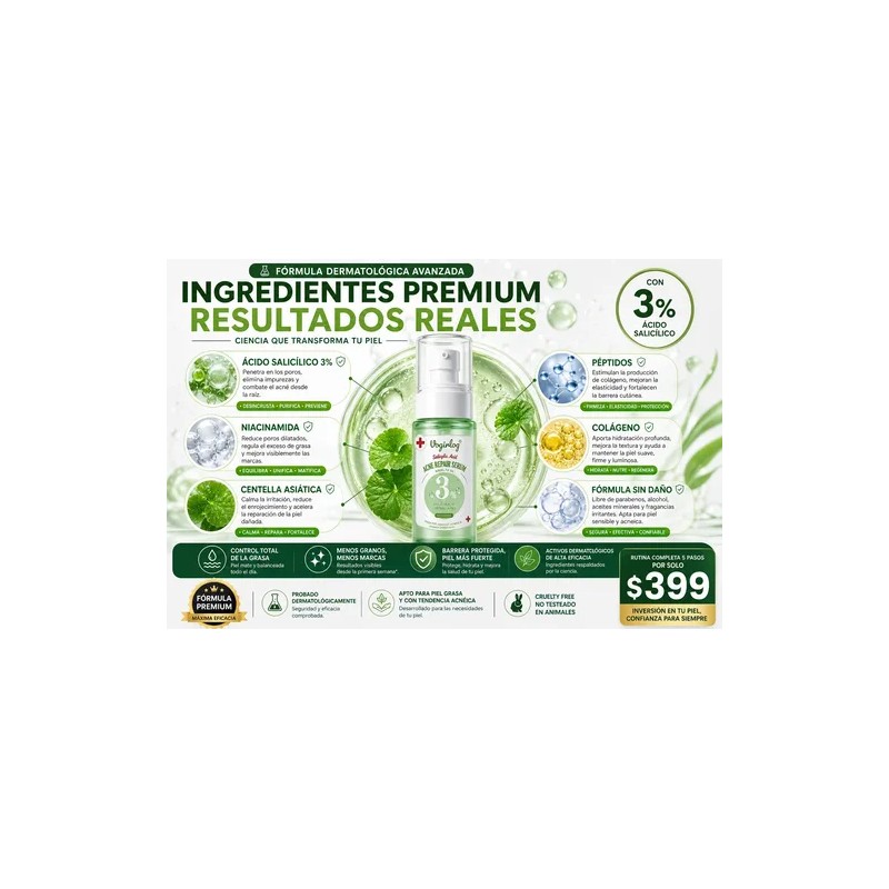 Kit Skincare Antiacné Vogirlog 5 Pasos Control Grasa