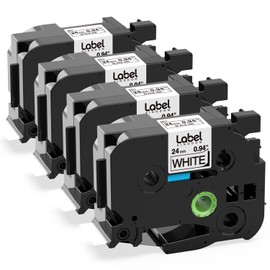 Label Kingdom 24 mm Label Tape Replacement for Brother PTouch Label Tape