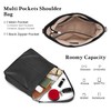 befen Black Genuine Leather Hobo Bags Purses for Women, Women's