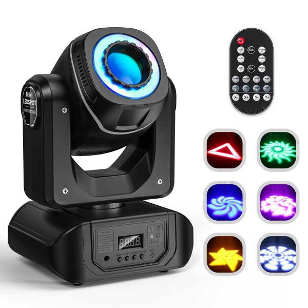 UKING 150W LED Beam Moving Head Light RGBW 8Gobo DJ