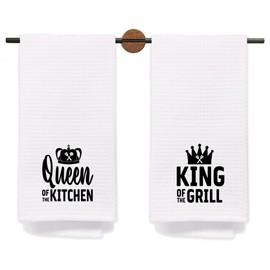 Couple Hand Towels for Kitchen - Couple Gifts for Anniversary/Valentines Day/Christmas, Unique Wedding Gifts for Newlyweds/Bride, Engagement Gifts for Couples, His and Hers Gifts-136