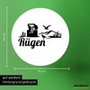 Huuraa Aufkleber Rügen Strandmotiv Geschenk 10cm Sticker Rügen Geschenkidee
