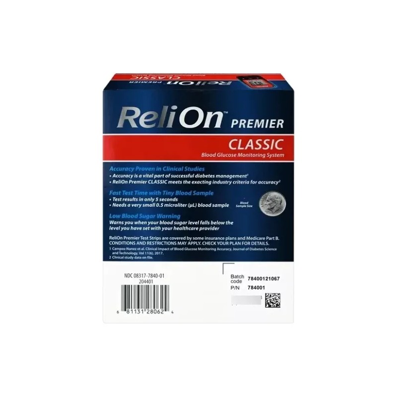 Relion Premier Monitor De Glucosa Importado