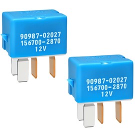 2-Pack 4-Pin AC Relay 90987-02027 & 90987-02028 - Compatible with Toyota Lexus Camry 1997-2014, Replaces 90080-87026 - Automotive Electrical System Relay (Set of 2)
