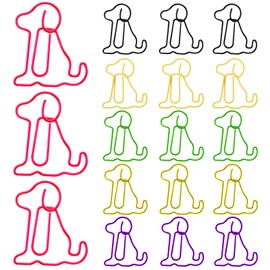100 Pcs Colorful Animal Bookmarks Clips Cute Paper Clips Dog Shaped Paper Clips Fun Office Gifts Lovely 6 Colors Dog Shaped Marking Clips for Women Men Teachers Students