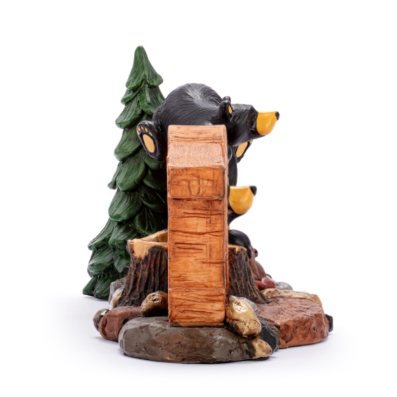 DEMDACO Bearfoots by Jeff Fleming Rustic Black Bear Howdy 9