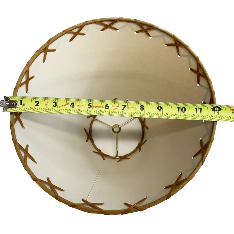Rustic Oiled Kraft Laced Lamp Shade - 12"