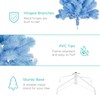 Best Choice Products 6ft Pre-Lit Baby Blue Christmas Tree, Full