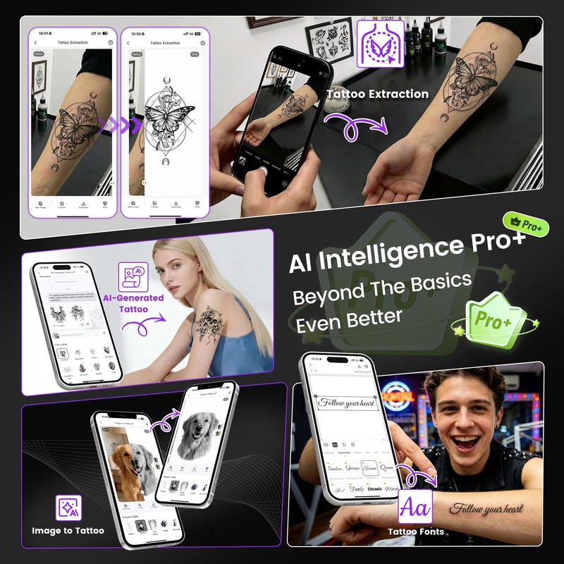 TP31 Mini Tattoo Stencil Printer for 3-Inch Tattoos, Portable