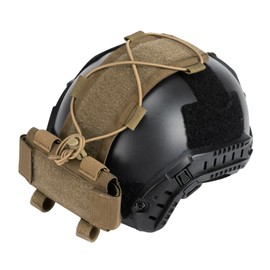 EXCELLENT ELITE SPANKER Tactical Helmet Battery Pouch Counterweight Pouch MK1 Helmet Battery Pack Balance Weight Bag with Hook&Loop for Tactical Helmet Airsoft Hunting, Coyote Brown